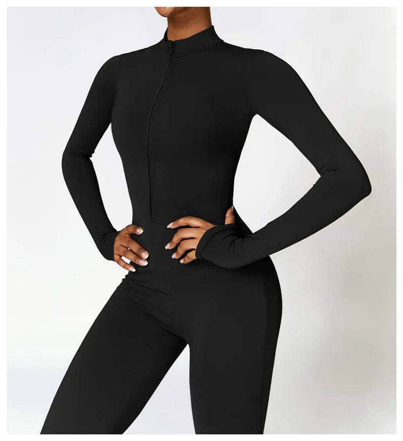 Sports Jumpsuit With Zipper