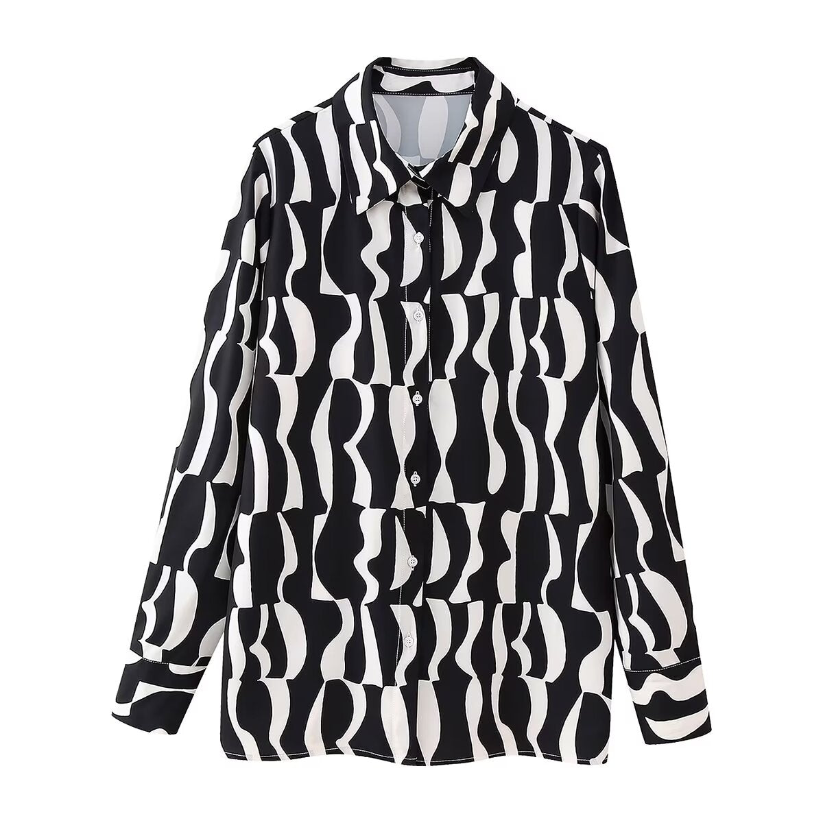 Wavy Striped Blouse