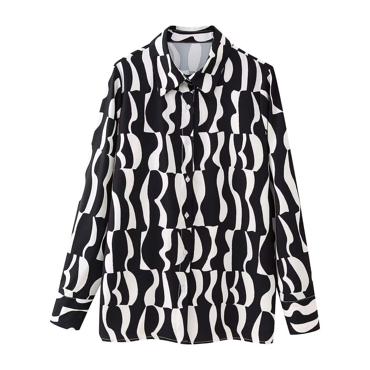 Wavy Striped Blouse