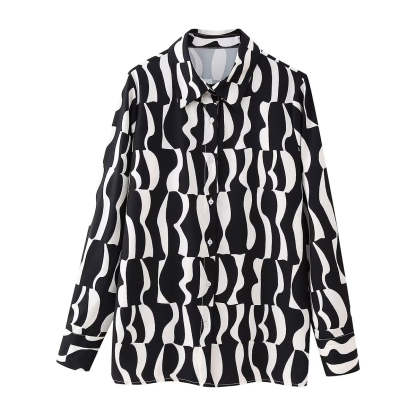 Wavy Striped Blouse