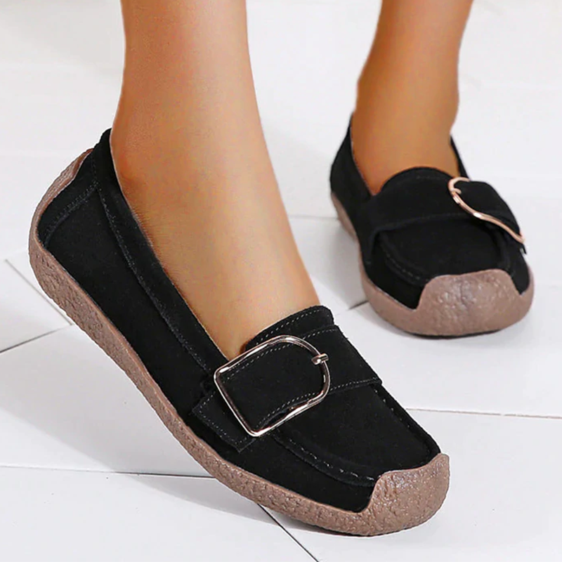 Step in Style with Fashion Flats Genuine Leather Loafers