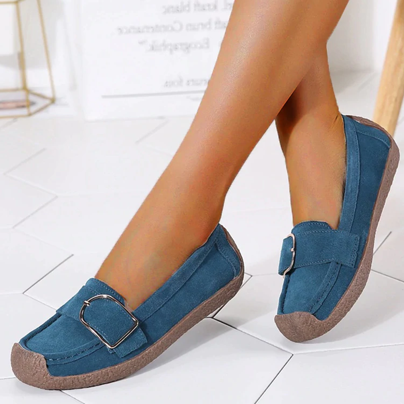 Step in Style with Fashion Flats Genuine Leather Loafers