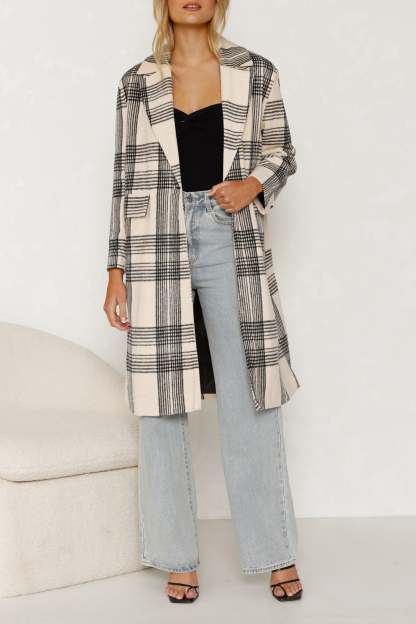 Plaid Longline Coat