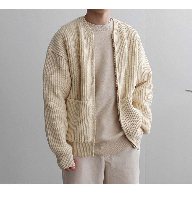 Knitted Cardigan With Zipper