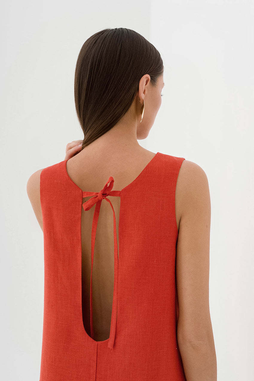 French Style Long A-line dress