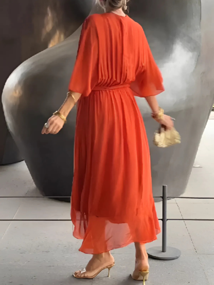 Timeless Wrap Midi Dress