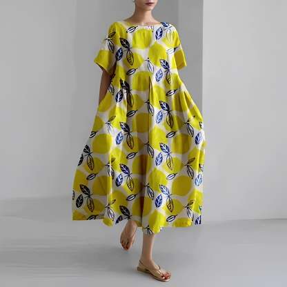 Floral Pattern Midi Dress