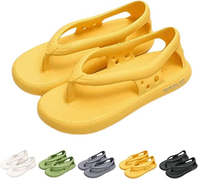 New Bazuo Flip Flops for Men and Women, EVA Thick Sole Non Slip Quick-Dry Sandals