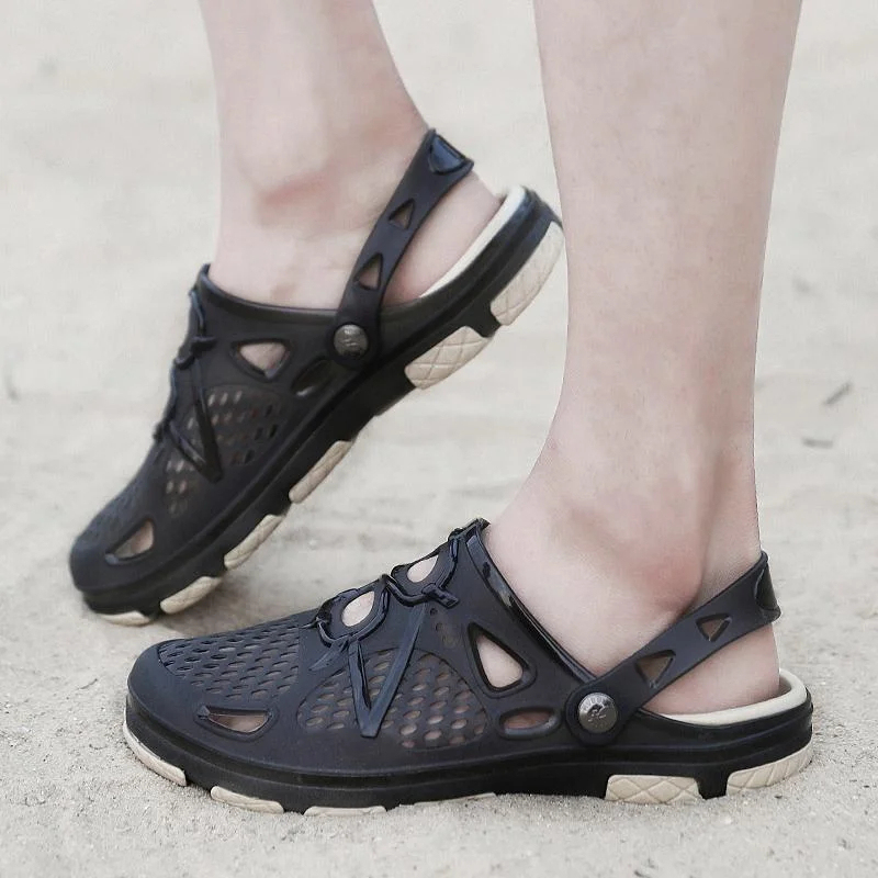 Men's Summer Slippers Lightweight Mesh Clog Quick Drying Garden Shoe