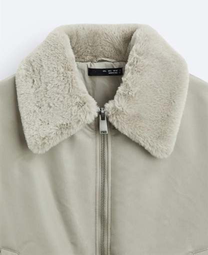 Men's Sherpa Collar Bomber Jacket