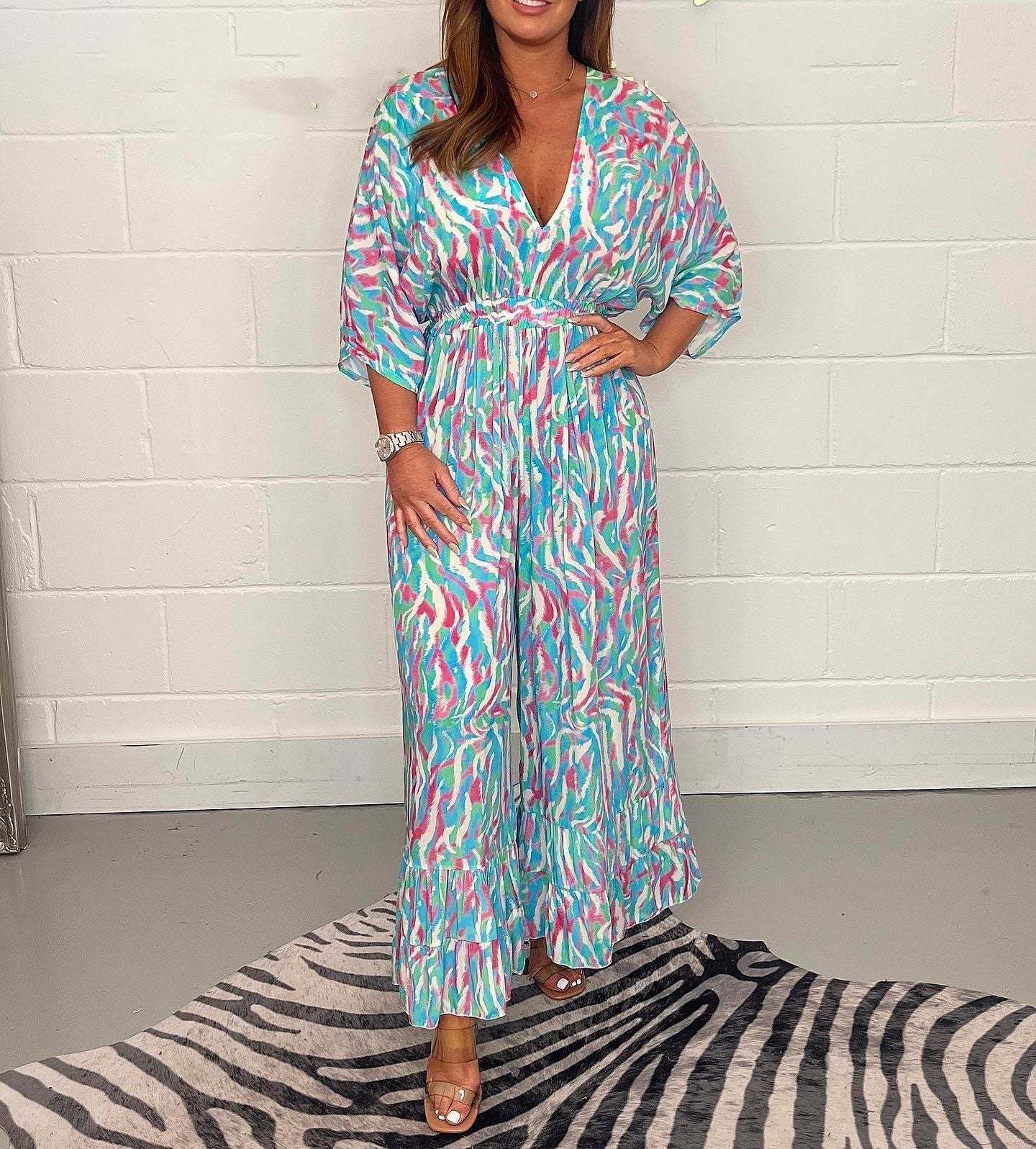 V-neck jumpsuit