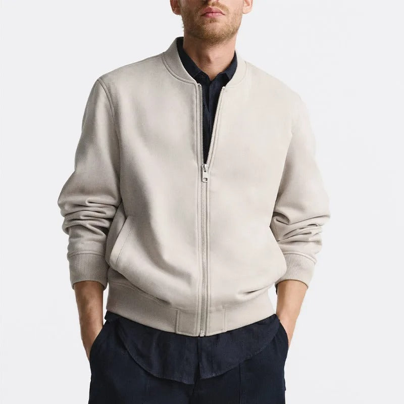  Men's Classic Zip-Up Bomber Jacket