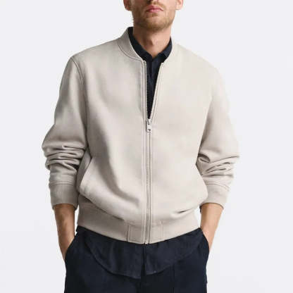  Men's Classic Zip-Up Bomber Jacket