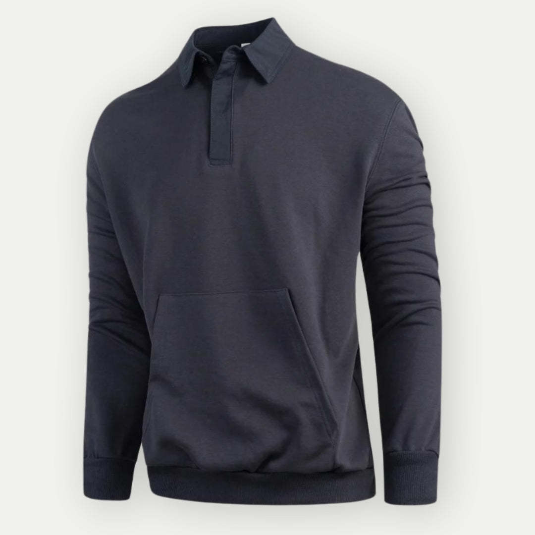 Classic Collared Pullover Sweatshirt