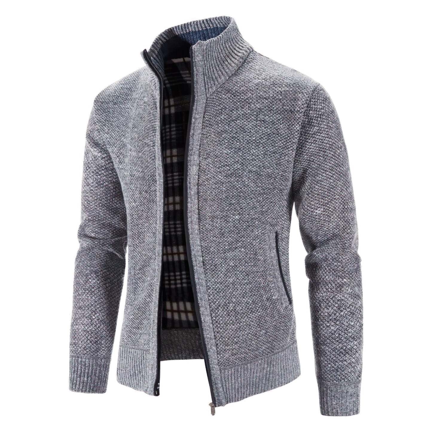 Stylish Cardigan With Zipper