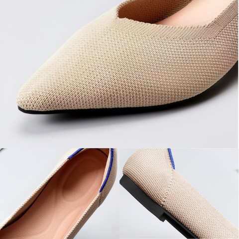 Pointed Wide Toe Box Ballet Flats for Bunions