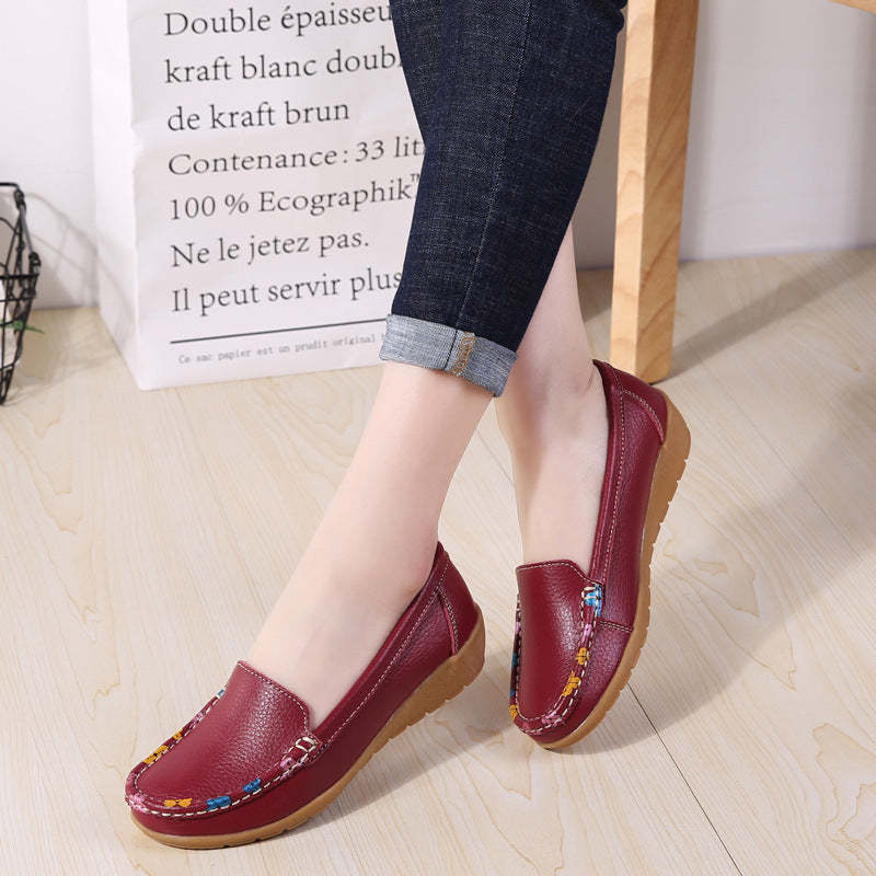 New Ethnic Style Flat Heel Soft Soled Shoes