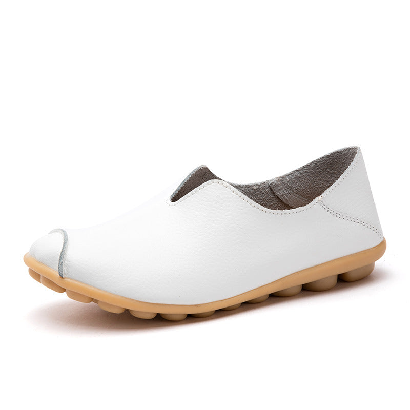 Casual Flat Heel Cow Tendon Low Top Shoes