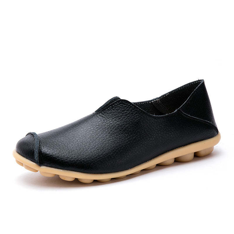 Casual Flat Heel Cow Tendon Low Top Shoes