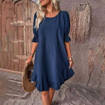  Ruffled Sleeve Summer Dress