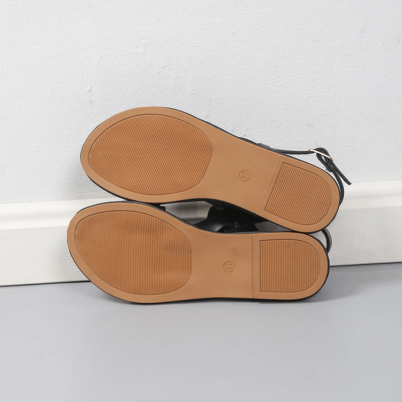 Women's Roman Flat Leather Sandals