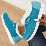 Women's Flat Slip-On Bootie Warm Lining Ankle Snow Boots