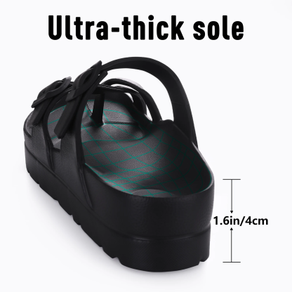 Women's Platform Clogs with Arch Support Adjustable Beach Sandals