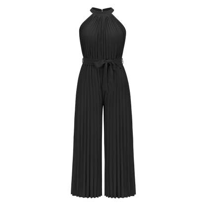 Pleated Jumpsuit With Belt