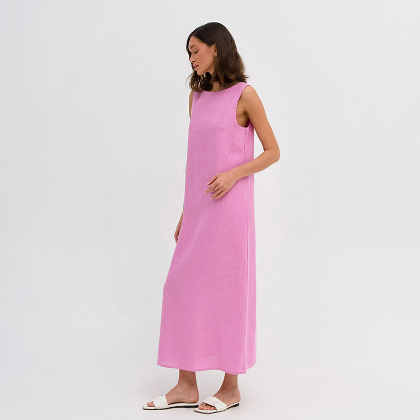French Style Long A-line dress