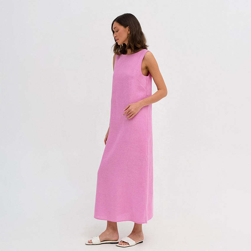 French Style Long A-line dress