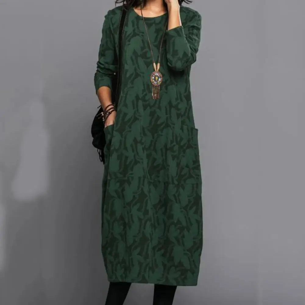 Patterned Midi Dress