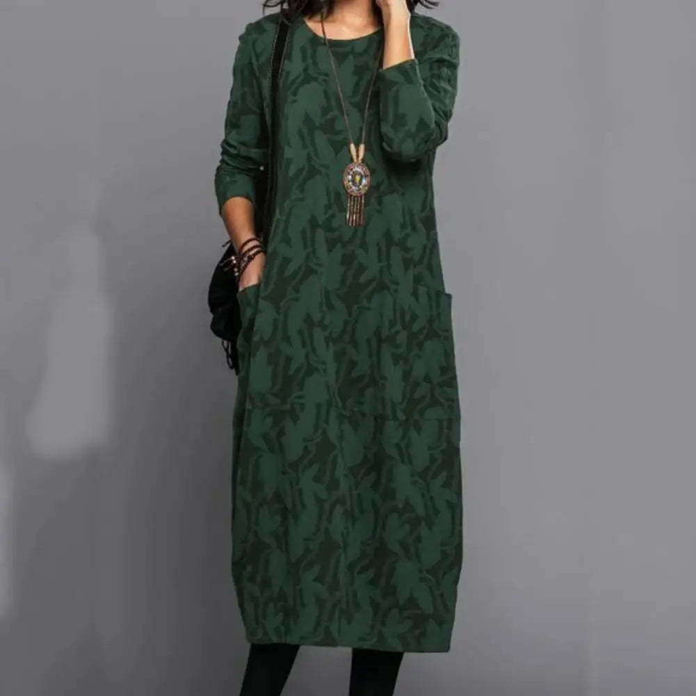 Patterned Midi Dress