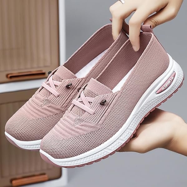 Women's Mesh Knitted Slip-On Casual Orthopedic Sneakers