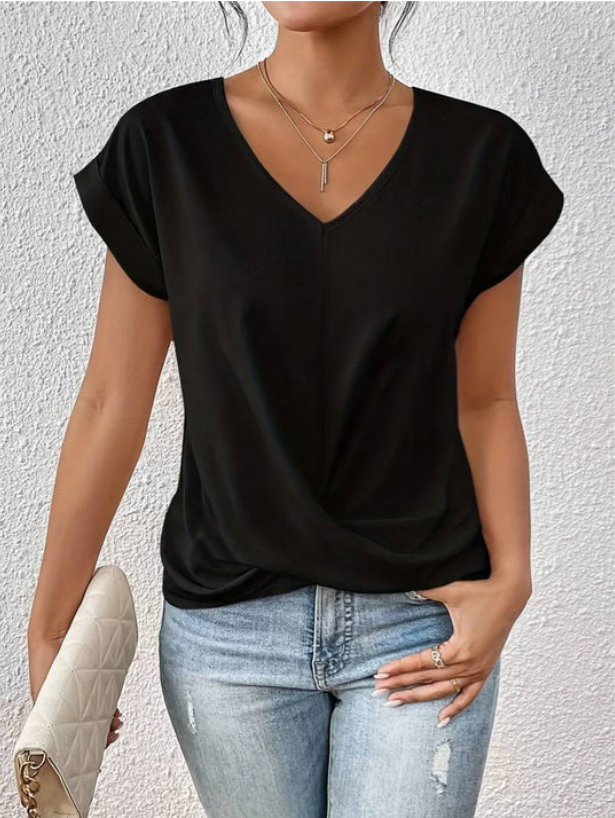Draped V-neck Shirt