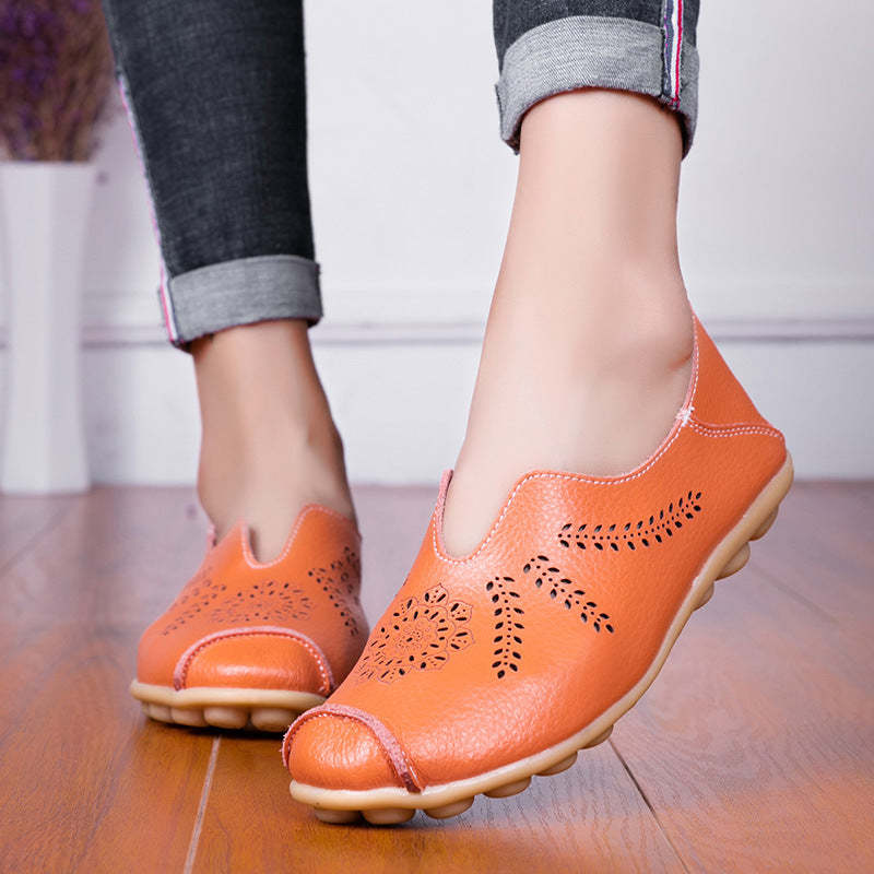 Hollow Flat Bottom Women Shoes