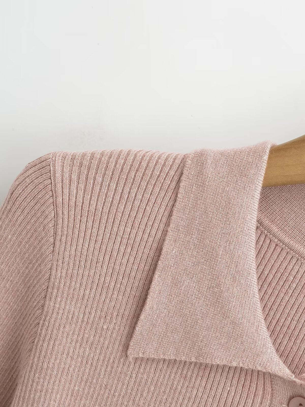 Collared Button-Up Cardigan