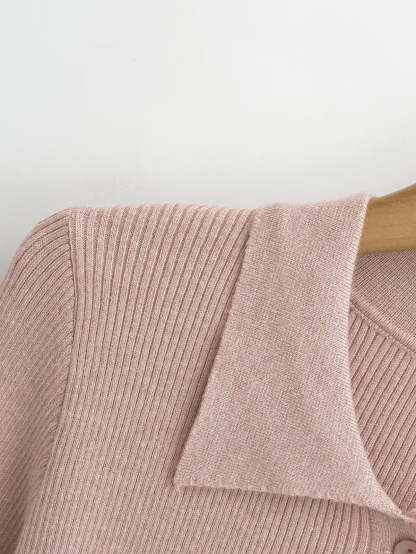Collared Button-Up Cardigan