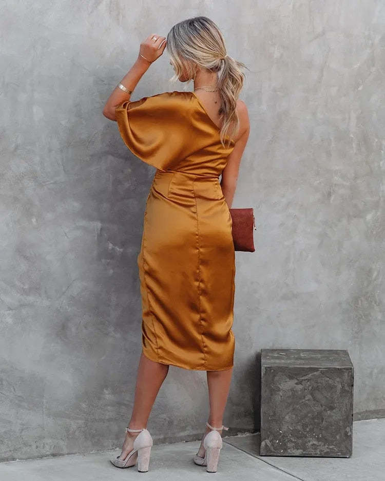 Elegant Draped Cocktail Dress