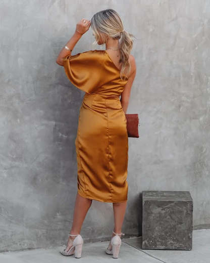 Elegant Draped Cocktail Dress
