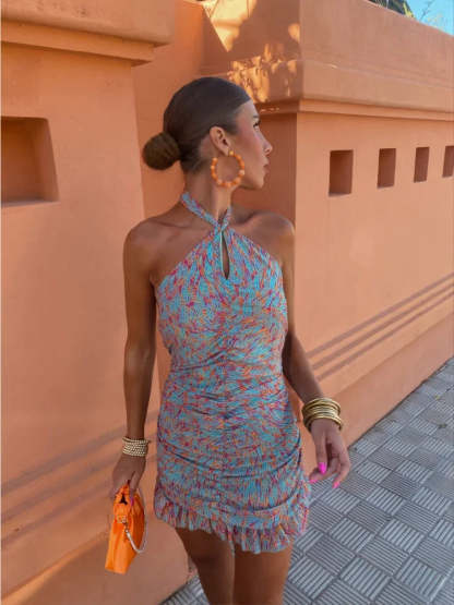  Chic Halter Mini Dress
