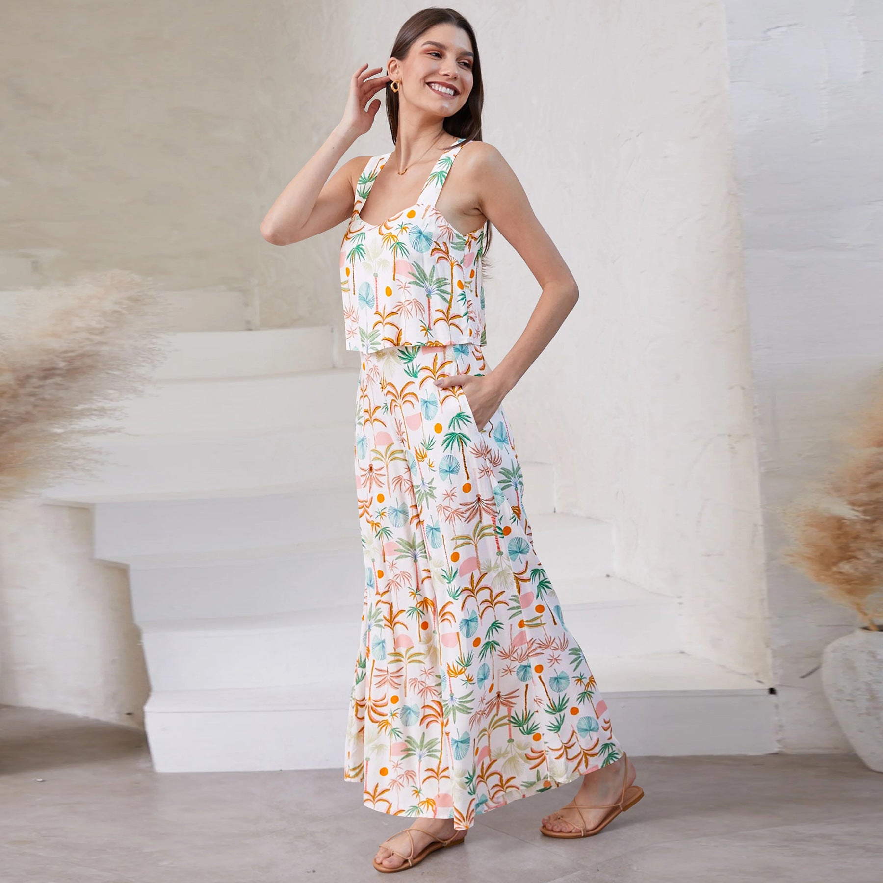 Flowy Summer Wide-Leg Jumpsuit