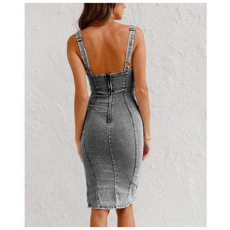 Denim Split Dress