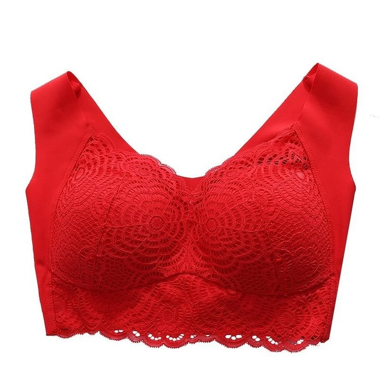 Bra For Women Ultimate Lift Stretch Full-Figure Seamless Lace Cut-Out Bra Plus Size