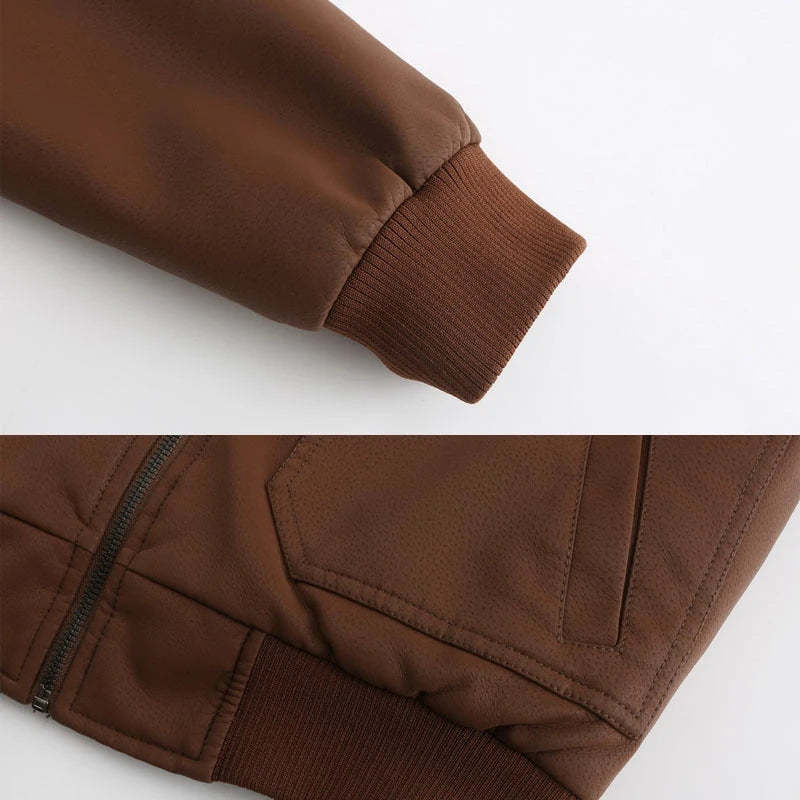 Leather Jacket With Hood