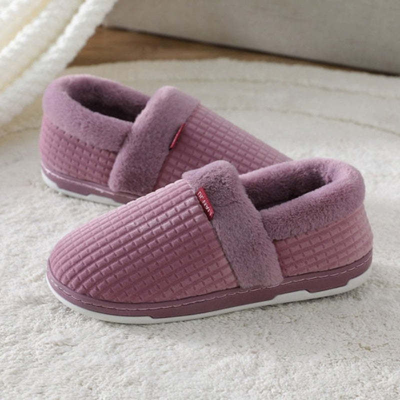 Men Colorful Home Fur Slippers Winter Shoes