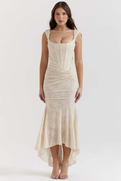 Elegant Asymmetrical Maxi Dress
