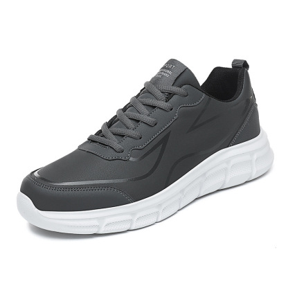 Men's Black Leather Comfort Sneakers