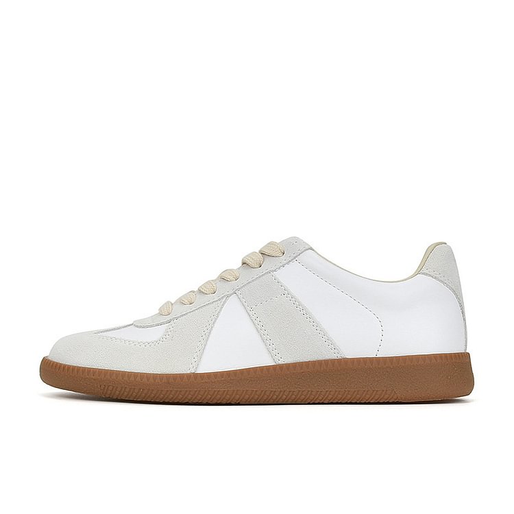 Women's White Leather Low Top Sneakers Shoes
