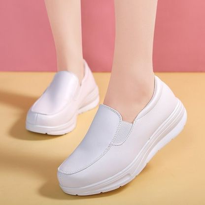 Leather Orthopedic Slip-ons For Women Comfortable Nurse Shoes