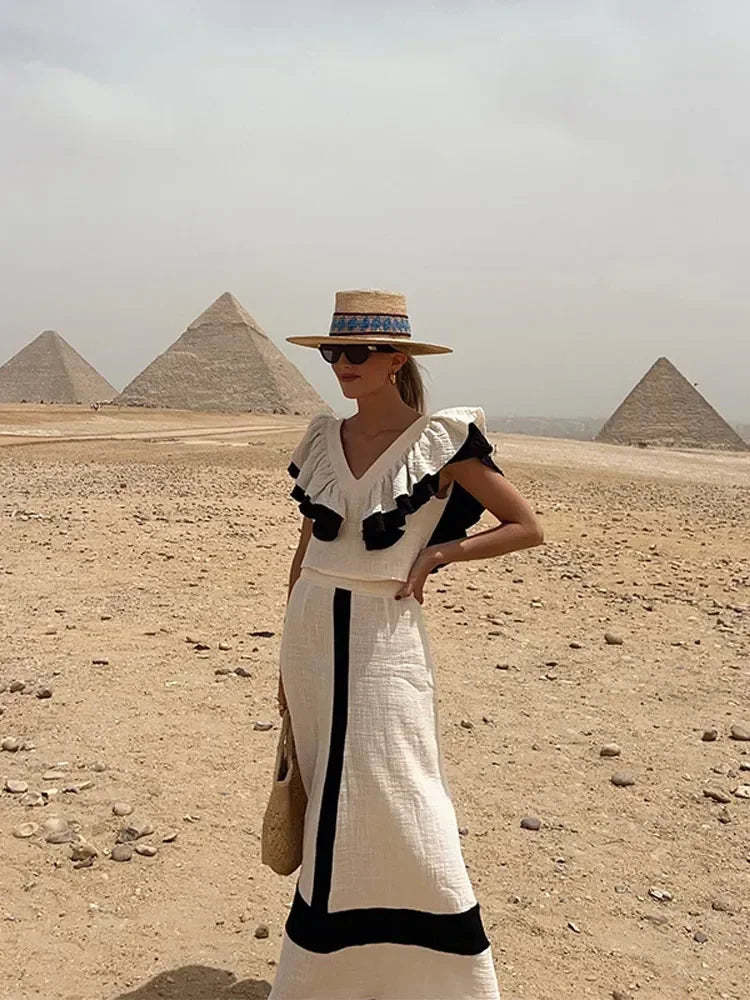 Chic Ruffled Maxi Dress